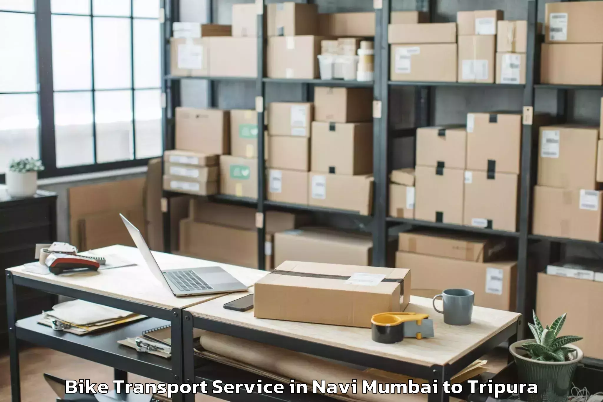 Leading Navi Mumbai to Teliamura Bike Transport Provider